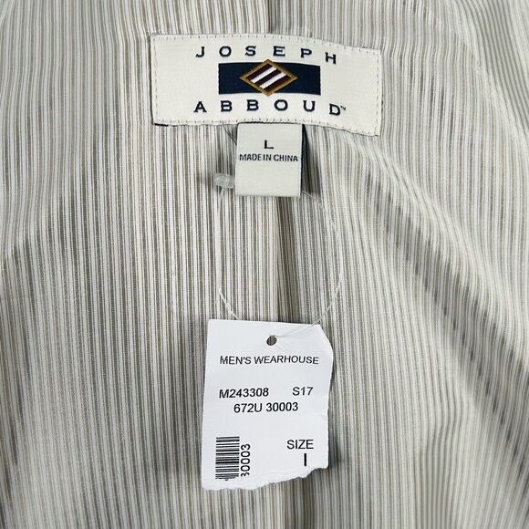 NWT Joseph Abboud Large Sport Coat Linen Blend Beige Herringbone Two Button - Picture 3 of 8
